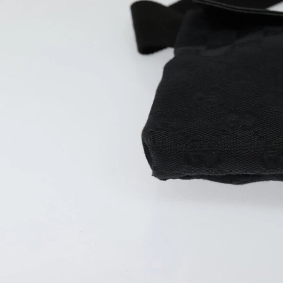 GUCCI GG Canvas Waist bag Black Silver 28566 Auth SW827 - Picture 4 of 16